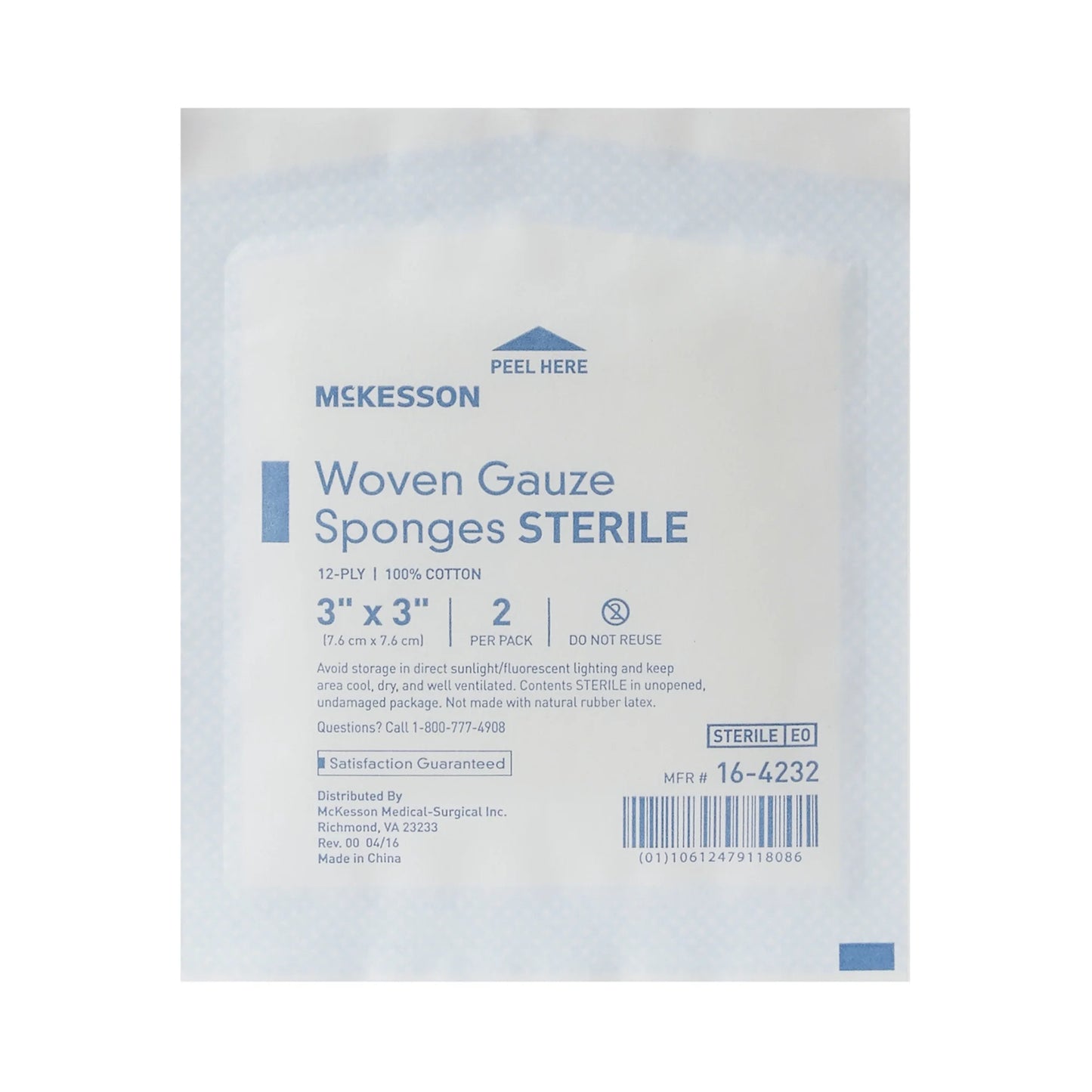 Gauze Sponges First Aid Supplies, Woven Wound Care Pad - 3 in X 3 In, 40 per Pack, 1 Pack